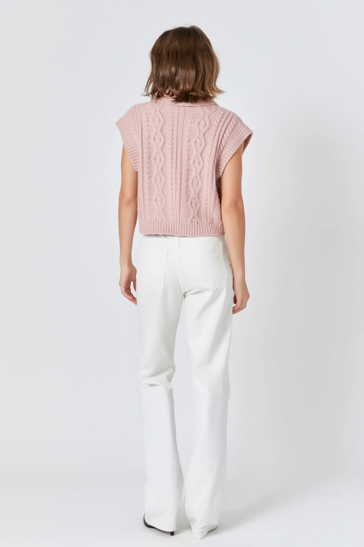 Cropped Sweater Vest
