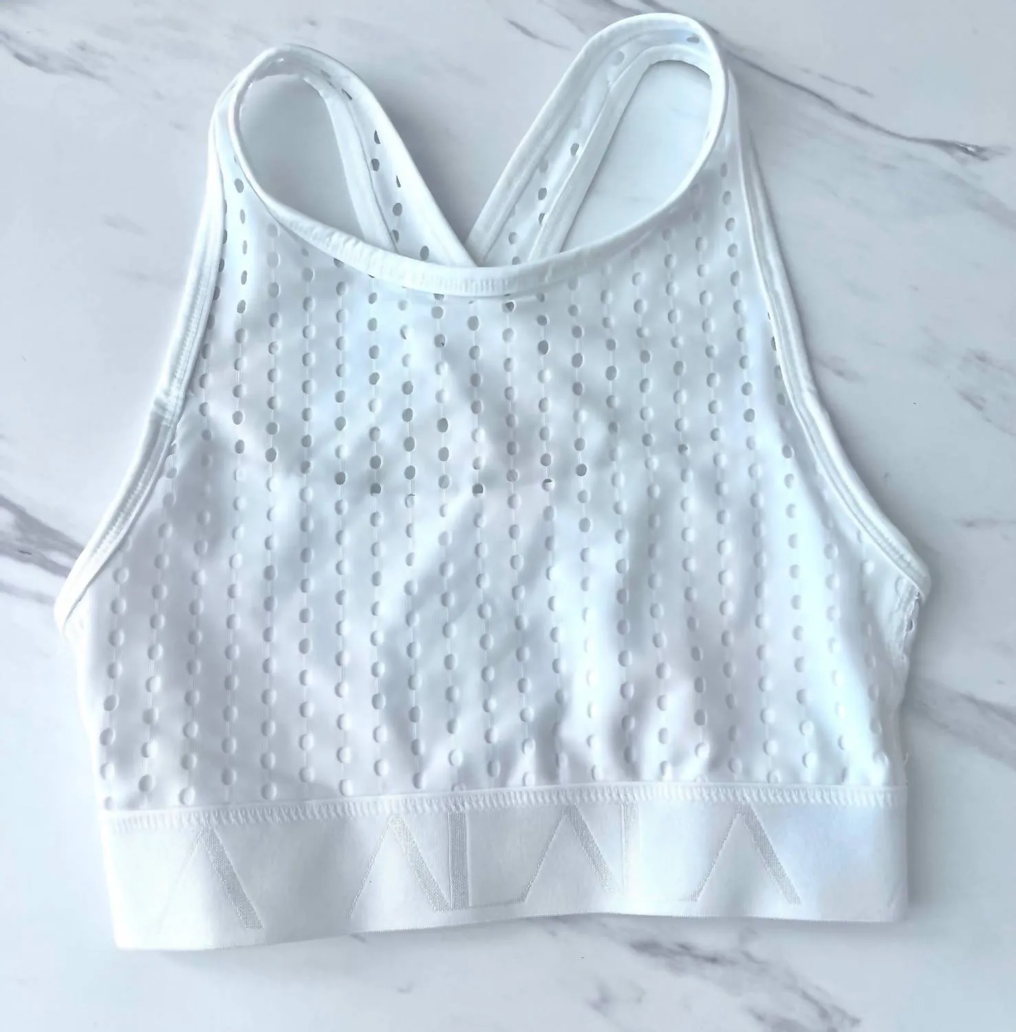 Cross Back Bra In White