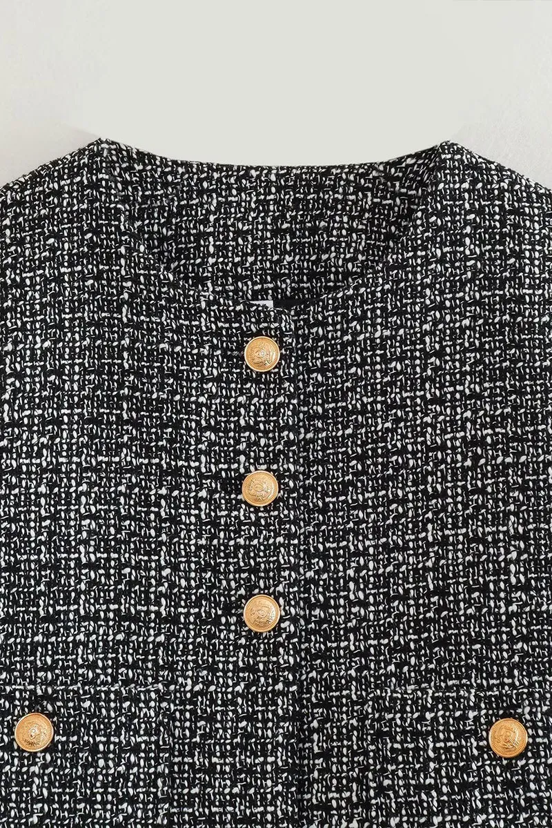 CS3379 Round Neck Elegant Jacket Outerwear