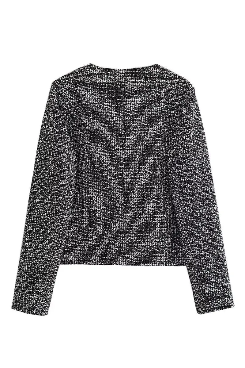 CS3379 Round Neck Elegant Jacket Outerwear