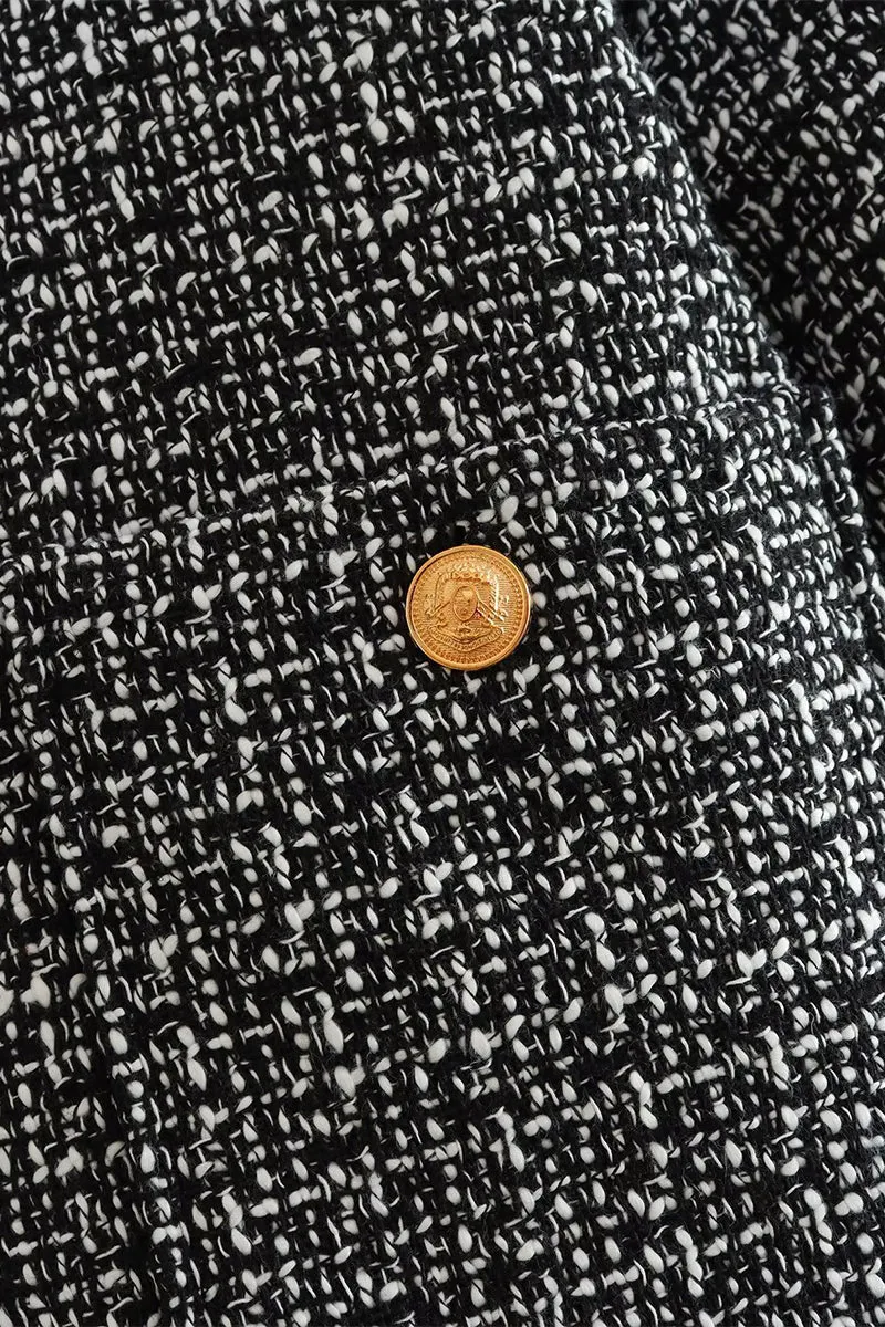 CS3379 Round Neck Elegant Jacket Outerwear