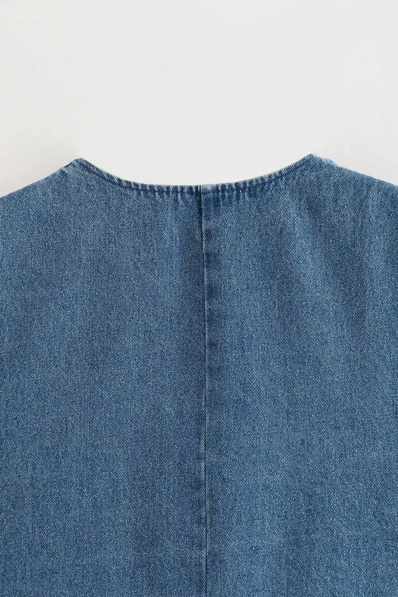 CS3387 Denim Waistcoat Vest Outerwear