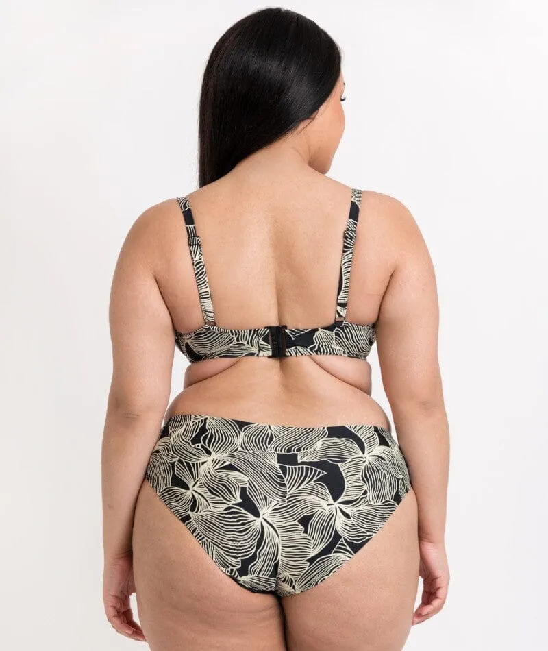Curvy Kate Ripple Reef Classic Brief - Black Print