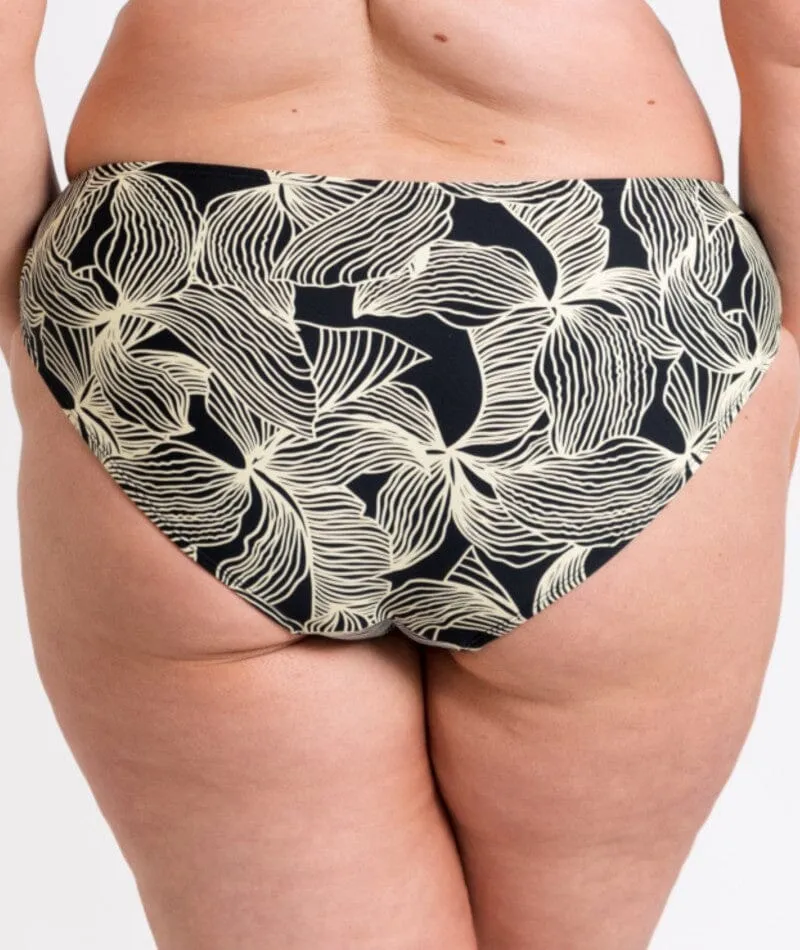 Curvy Kate Ripple Reef Classic Brief - Black Print
