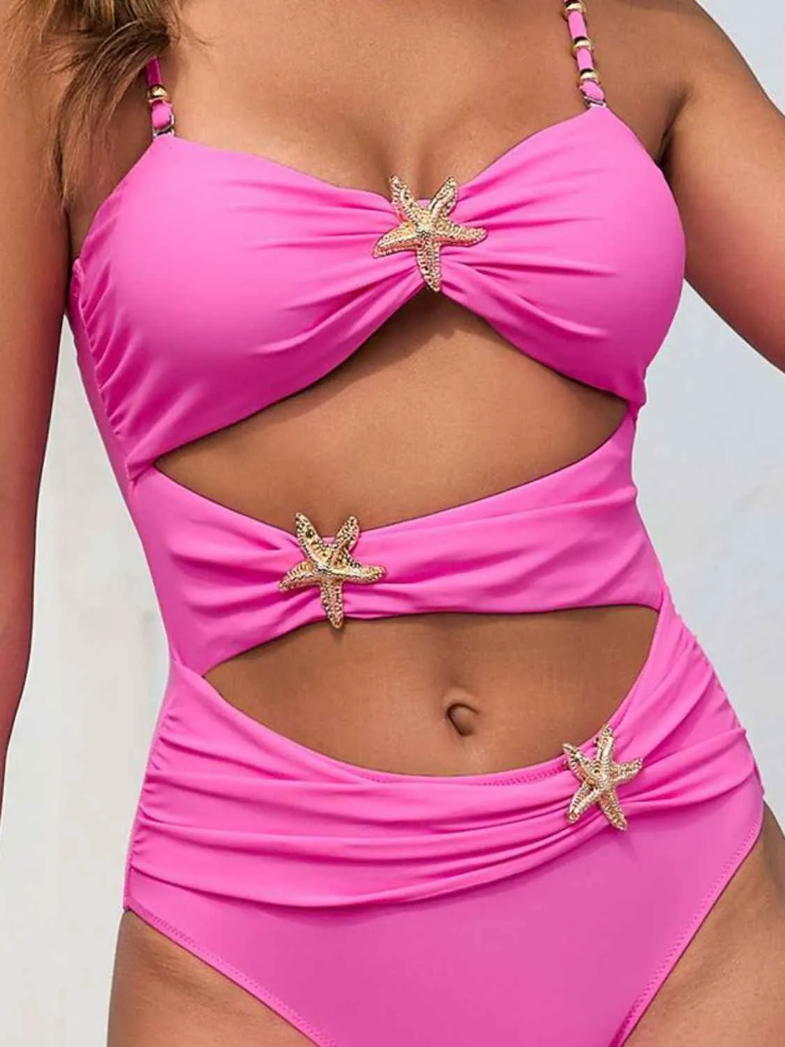 Cutout Spaghetti Strap Swimwear - Stylish One-Piece Design