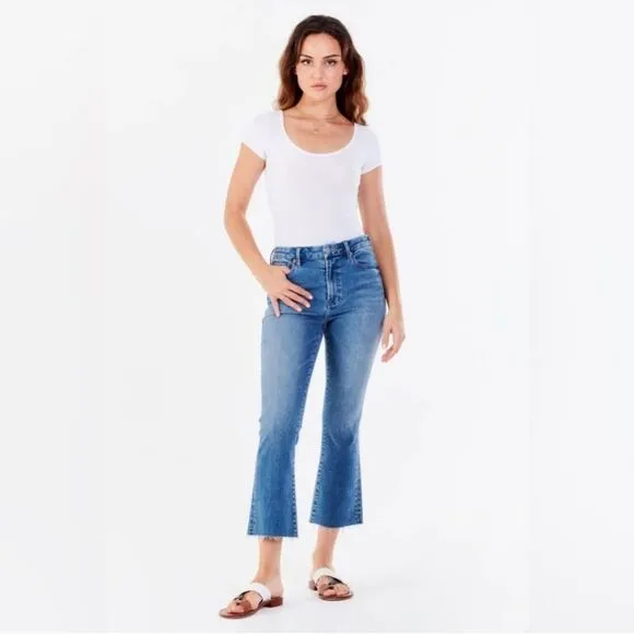Dear John Jeanne kick flare high rise dark wash denim jeans