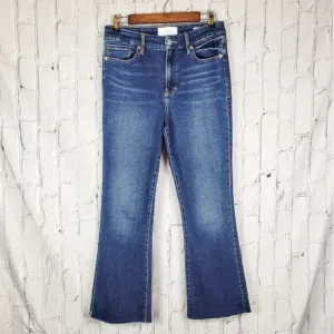 Dear John Jeanne kick flare high rise dark wash denim jeans