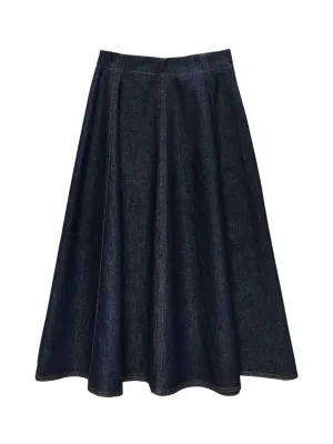 Denim Flare Skirt