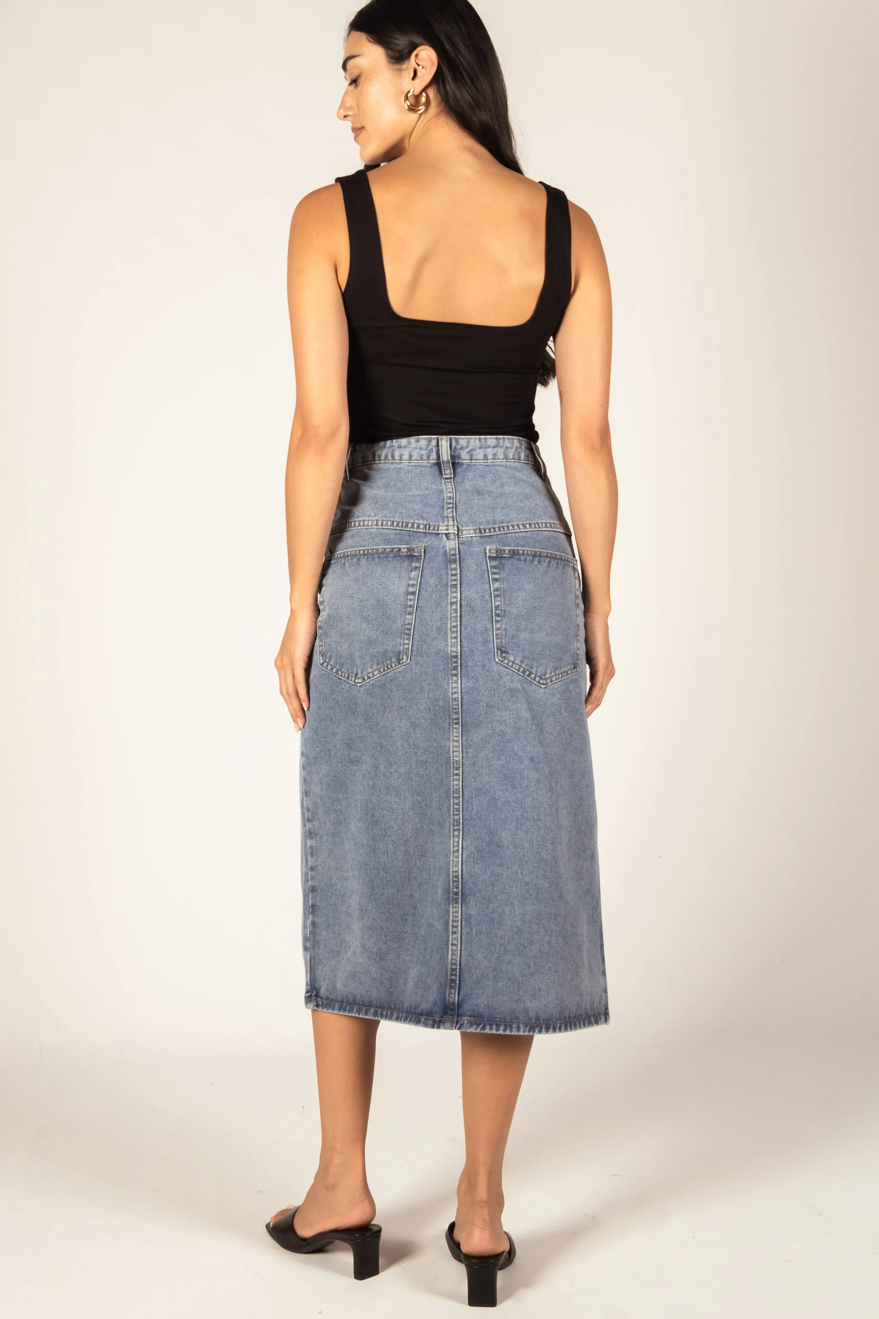 Denim Pencil Skirt