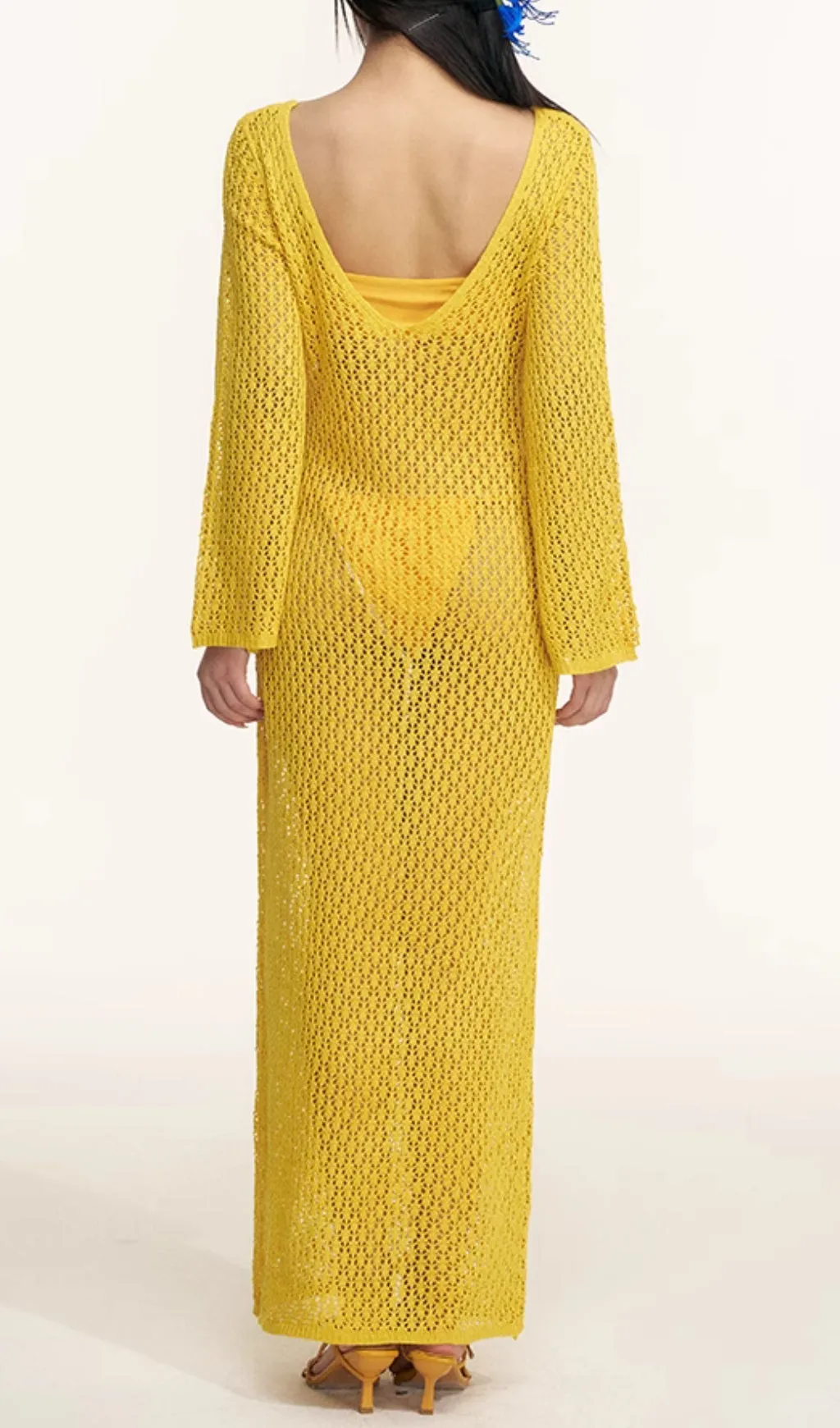 Dillan Yellow Flower Three-Piece Swimsuit