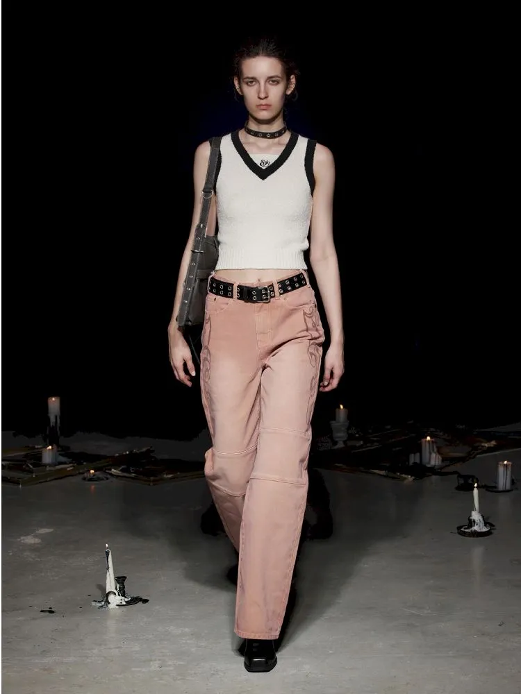Dirty Casual Pink Jeans