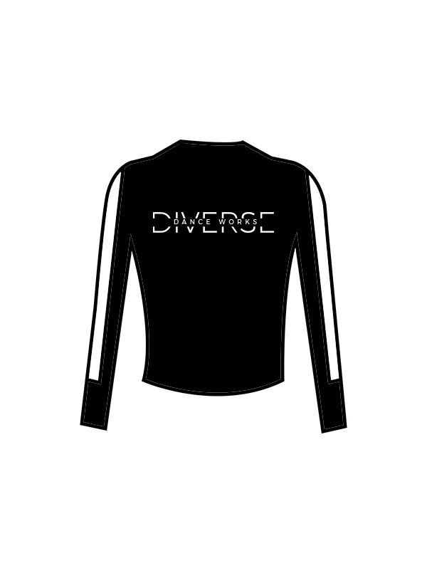DIVERSE DANCEWORKS - BLACK & WHITE TRACKSUIT TOP