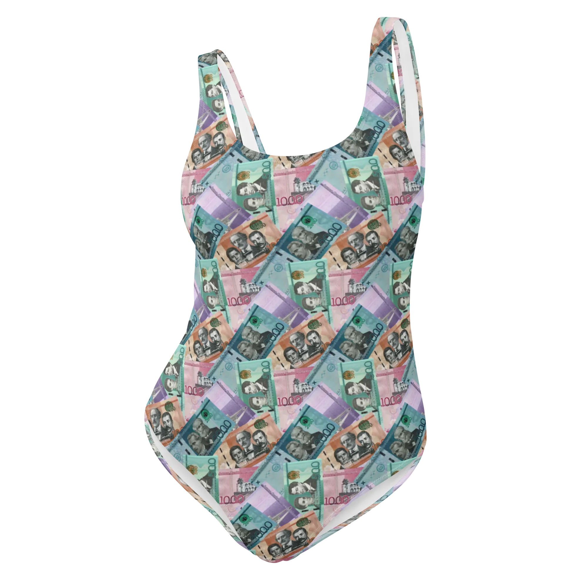 Dominican Pesos One-Piece Swimsuit