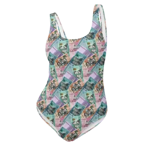 Dominican Pesos One-Piece Swimsuit