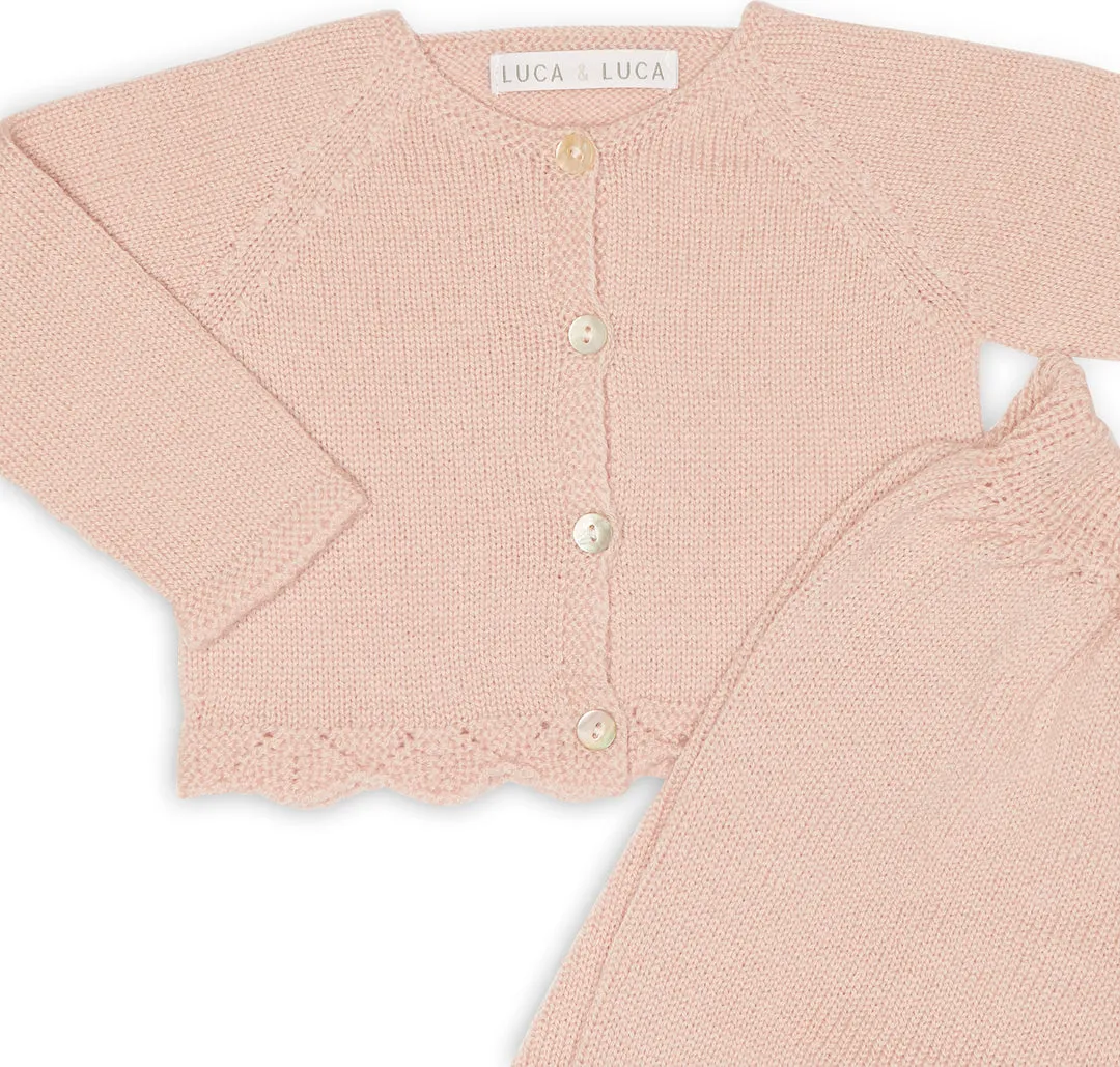DUSTY PINK LUNETTA BABY SET