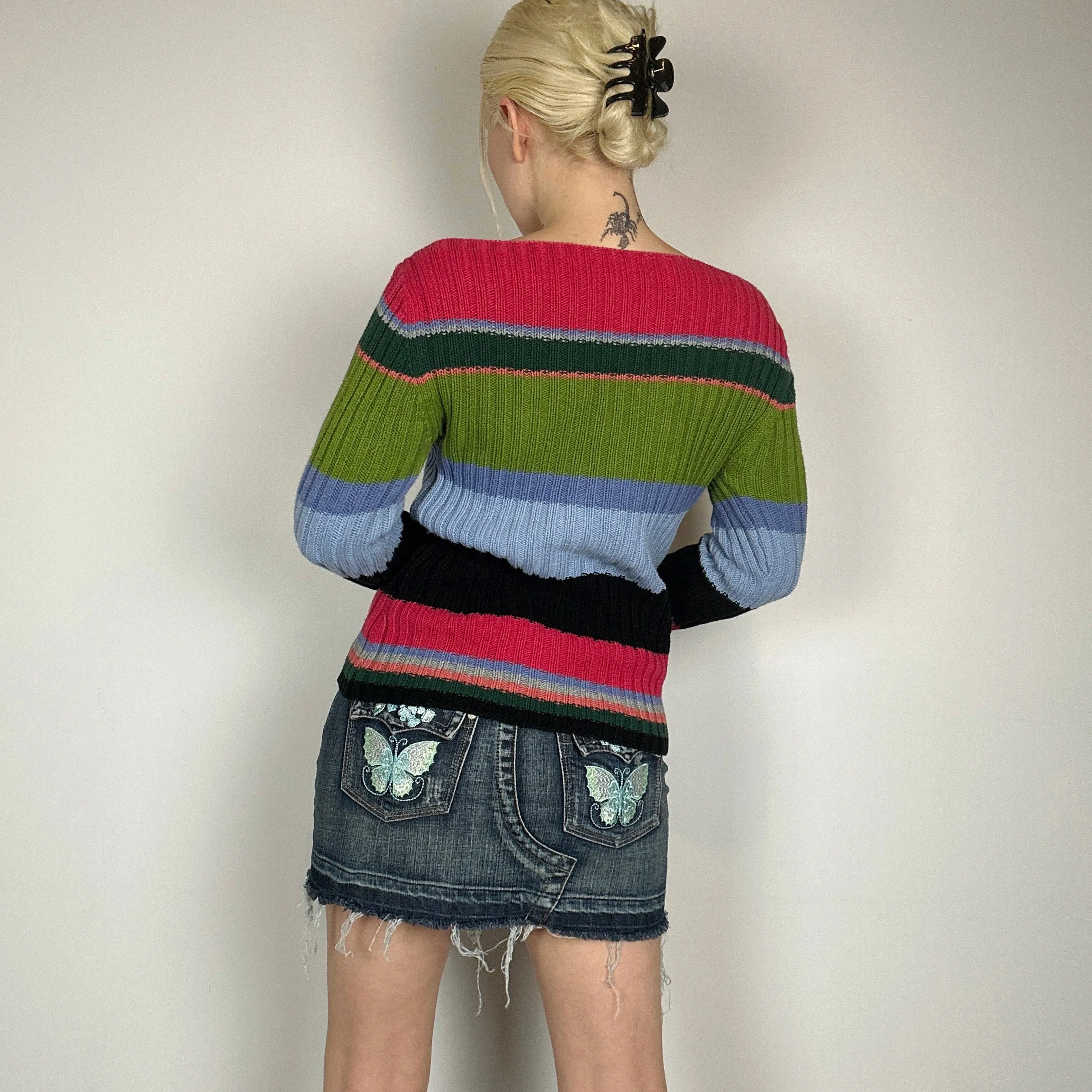 Early 2000s Striped Knit Sweater