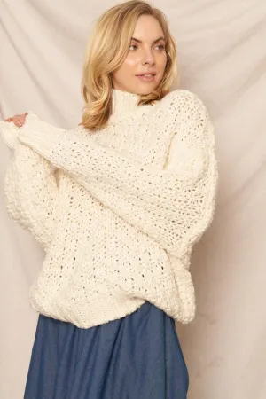 Ebony Chunky Knit Oversized Sweater