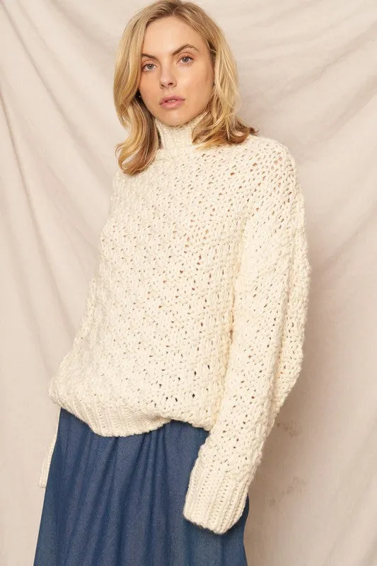Ebony Chunky Knit Oversized Sweater