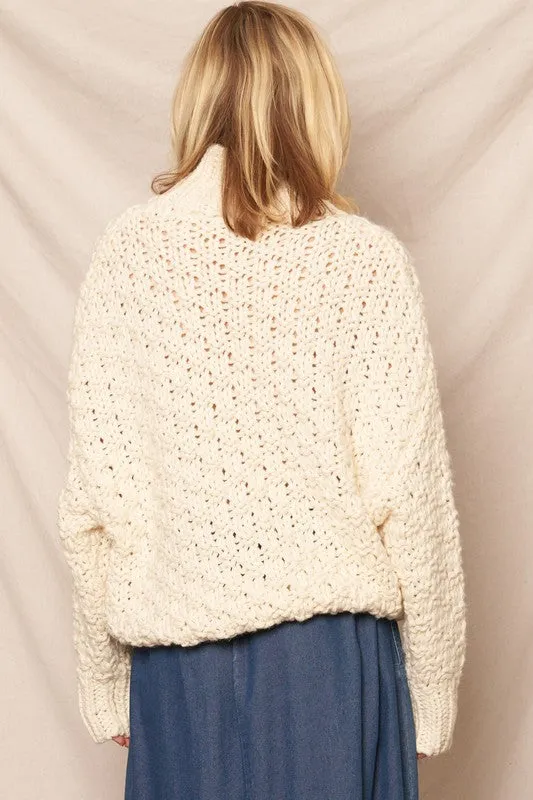 Ebony Chunky Knit Oversized Sweater