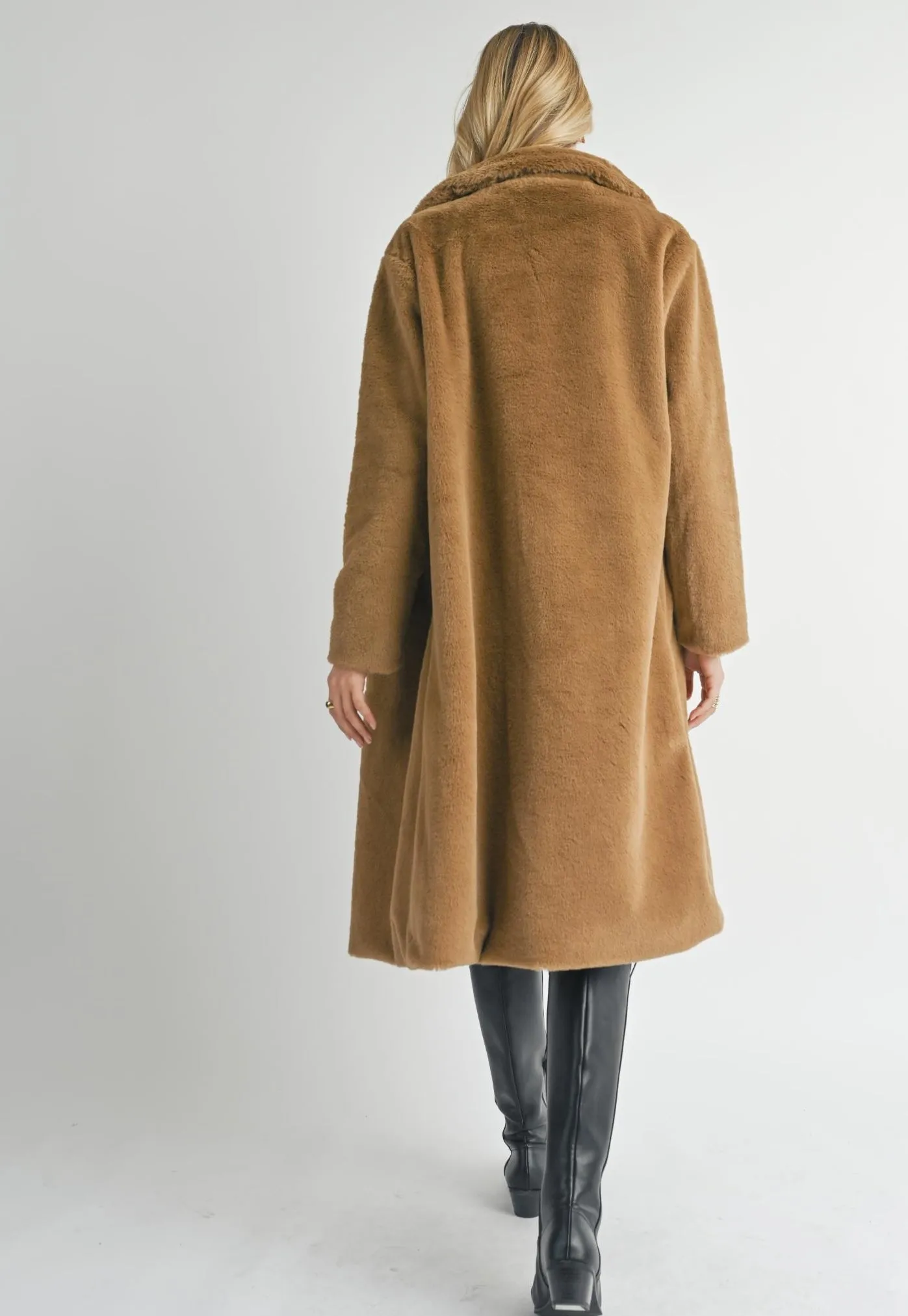 Edan Fuax Fur Long Coat