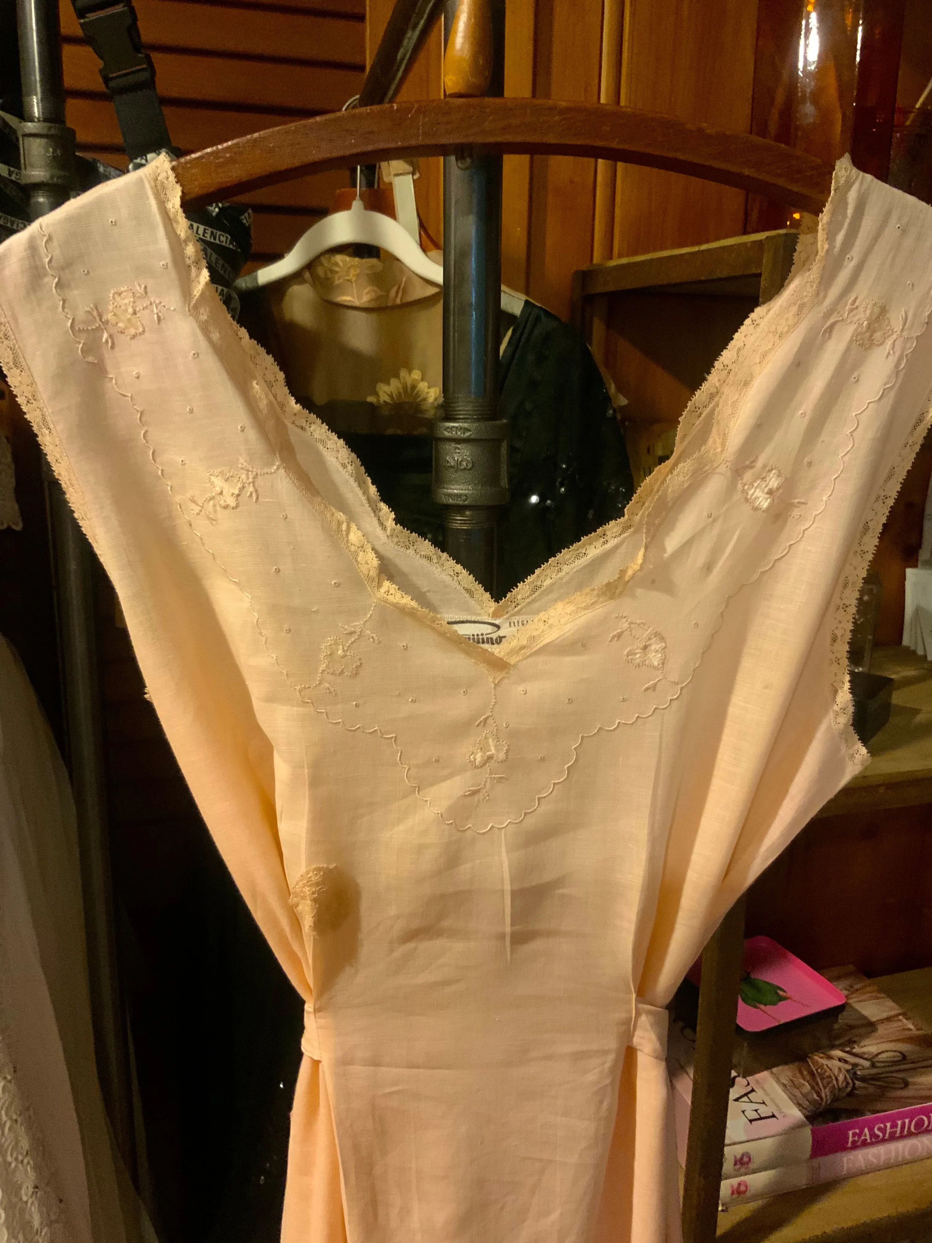 Edwardian Cotton Pink Nightgown - 1910