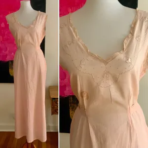 Edwardian Cotton Pink Nightgown - 1910