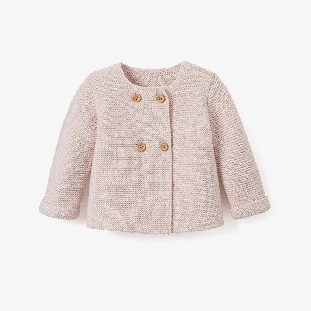 Elegant Baby Cardigan & Knit Pants Set