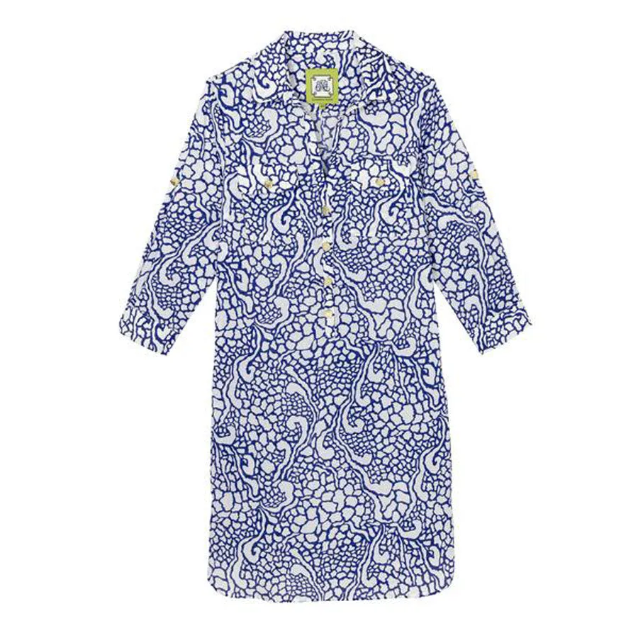 Elizabeth Mckay Women's BD Cover-up Dress X-Large Navy Water