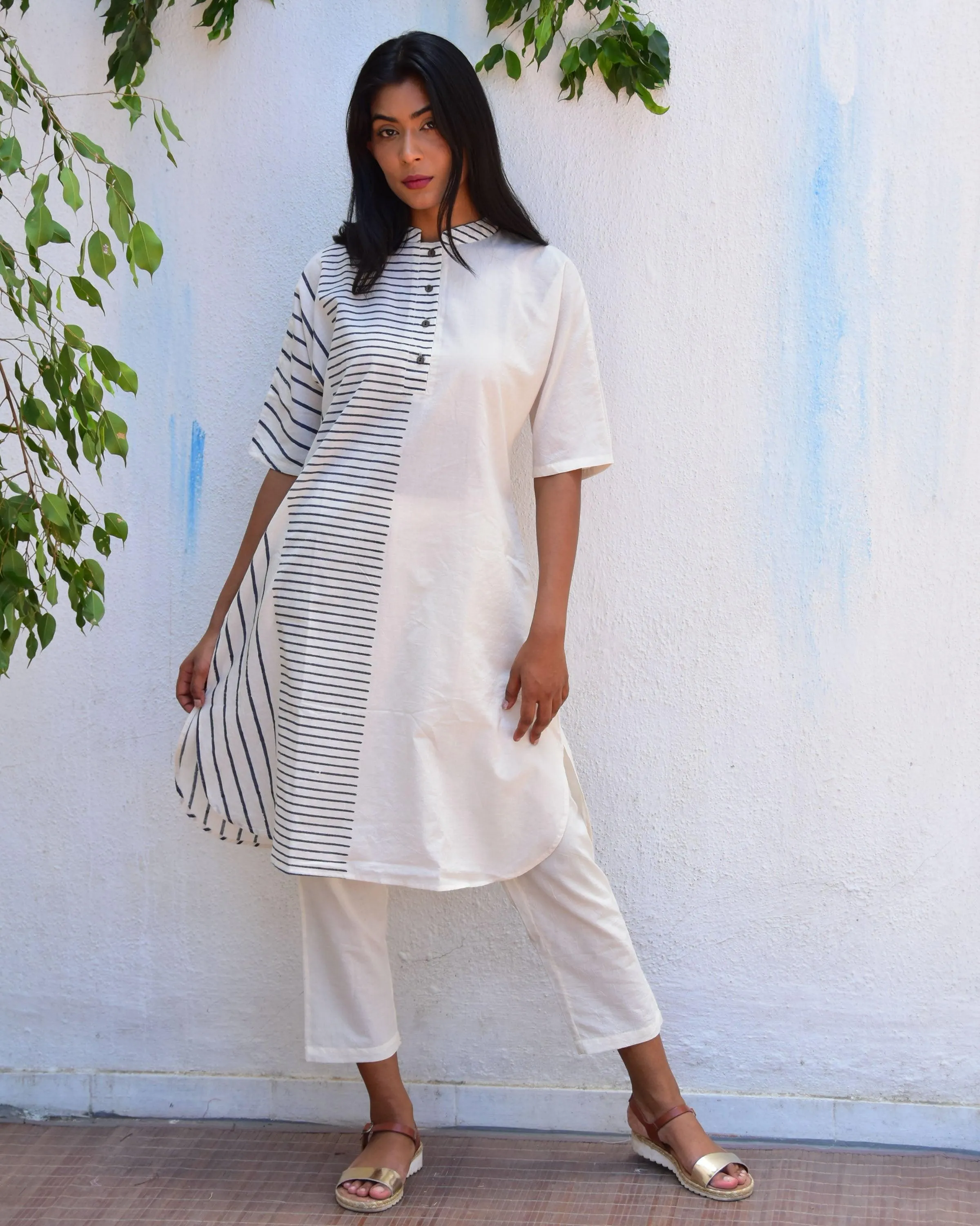 Enchanted Handblockprinted Cotton Kurta Set - Vnmn