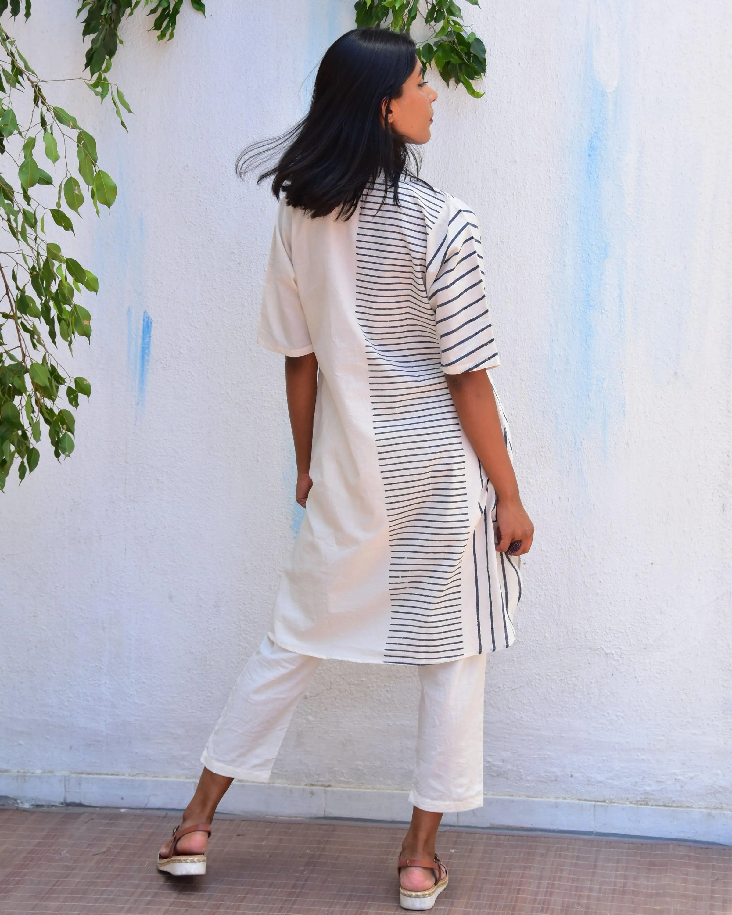 Enchanted Handblockprinted Cotton Kurta Set - Vnmn