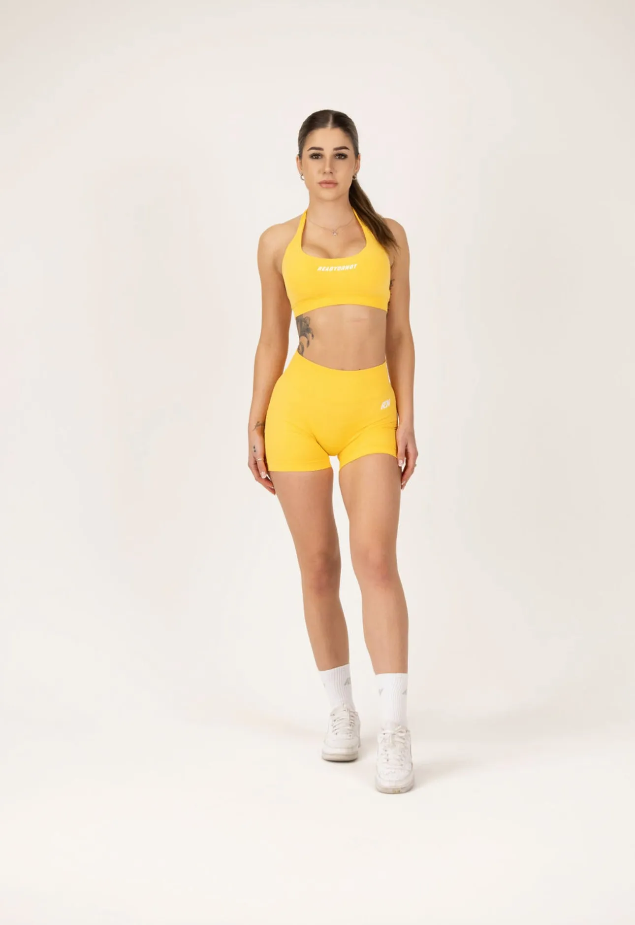 Essential Sports Crop - Yellow
