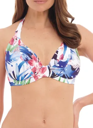 FANTASIE - SANTA CATALINA HALTER NECK PLUNGE BIKINI TOP IN BLUE DEPTHS