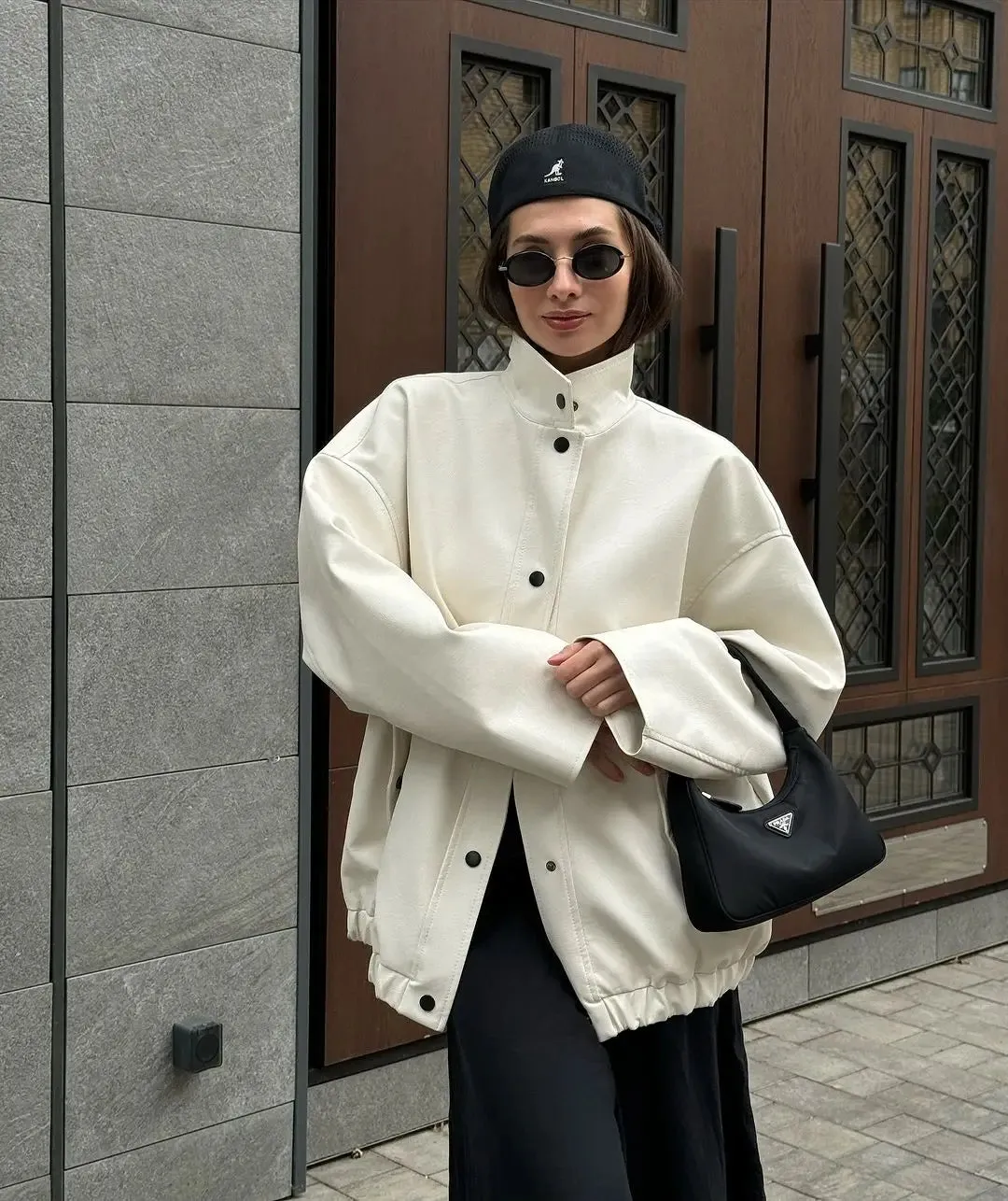 Fashion Stand Collar Button Coat
