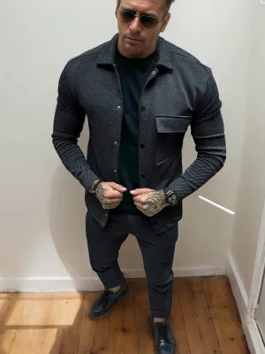 Fashionable Textured Button Shirt for Men