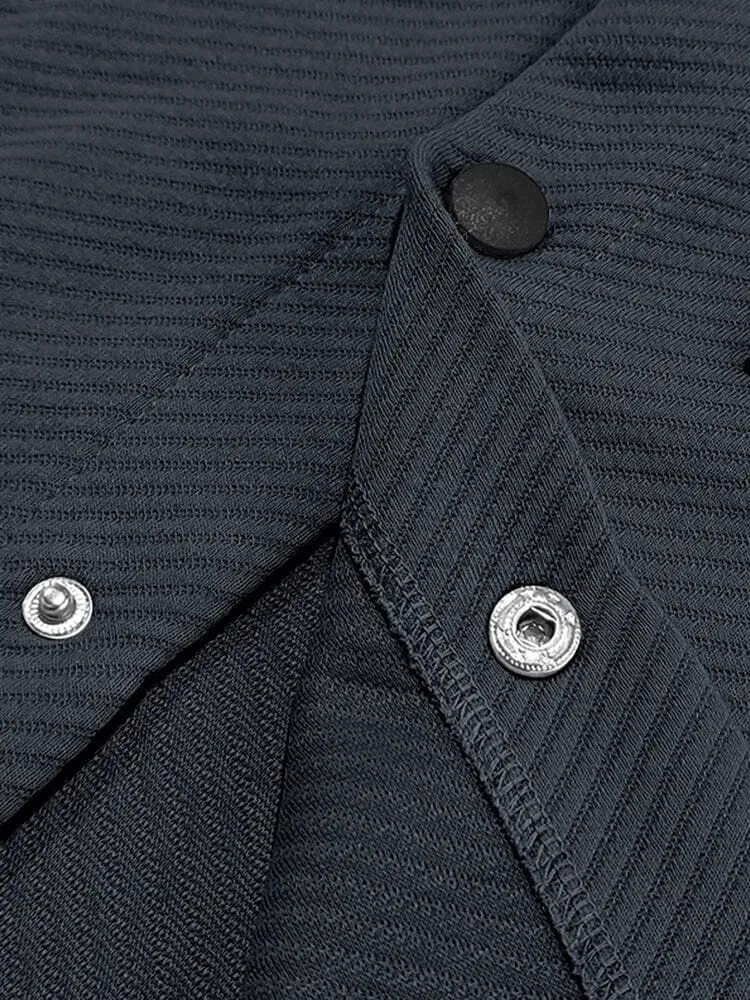 Fashionable Textured Button Shirt for Men