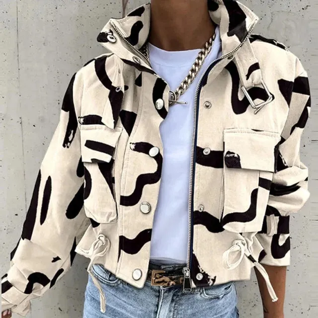 Fashionable Women's Streetwear Short Jackets