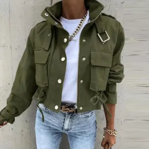 Fashionable Women's Streetwear Short Jackets