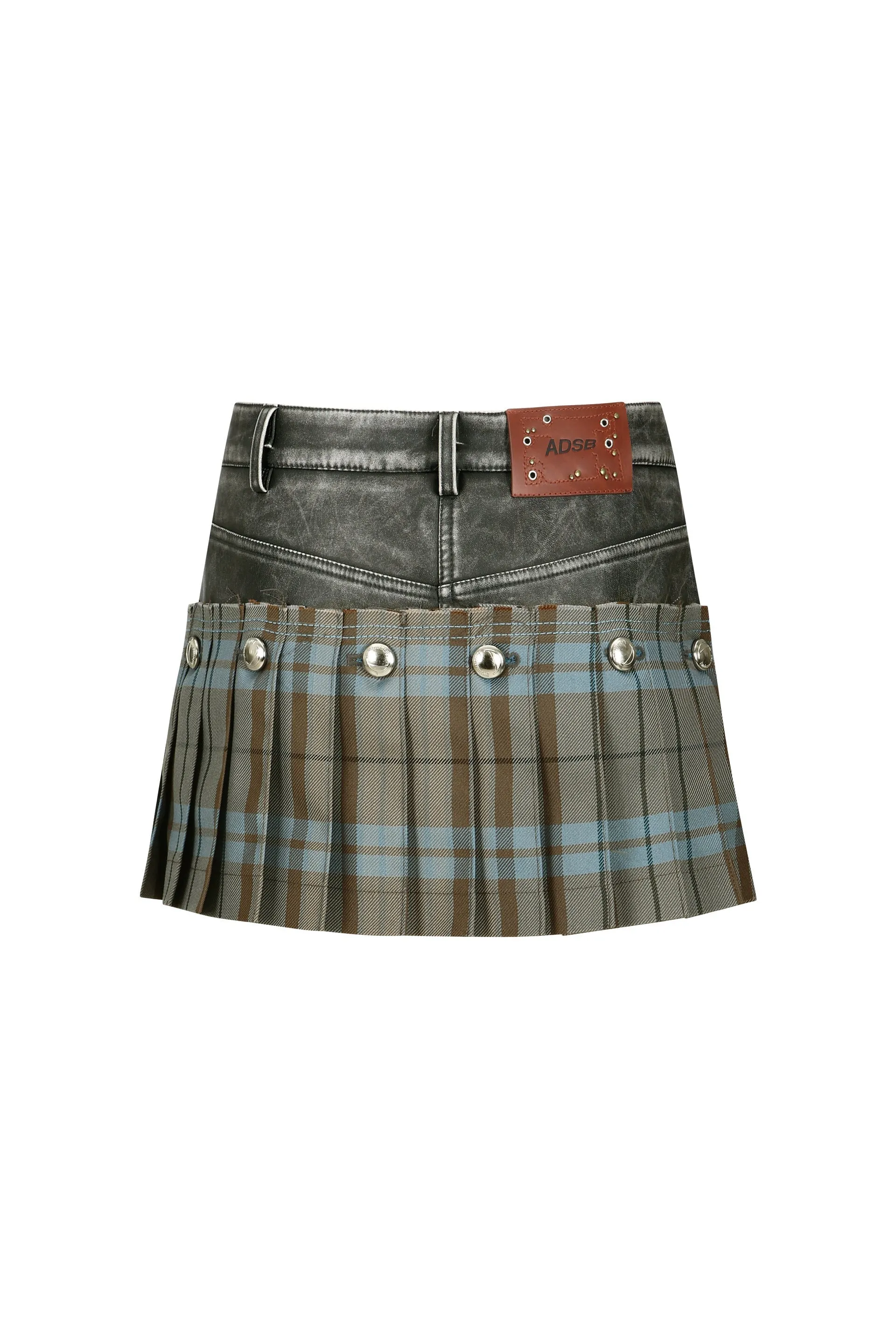 Faux-Leather Skort