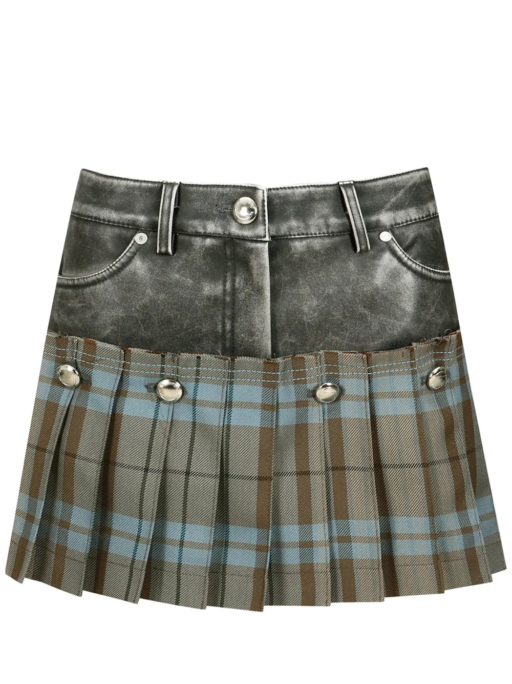 Faux-Leather Skort