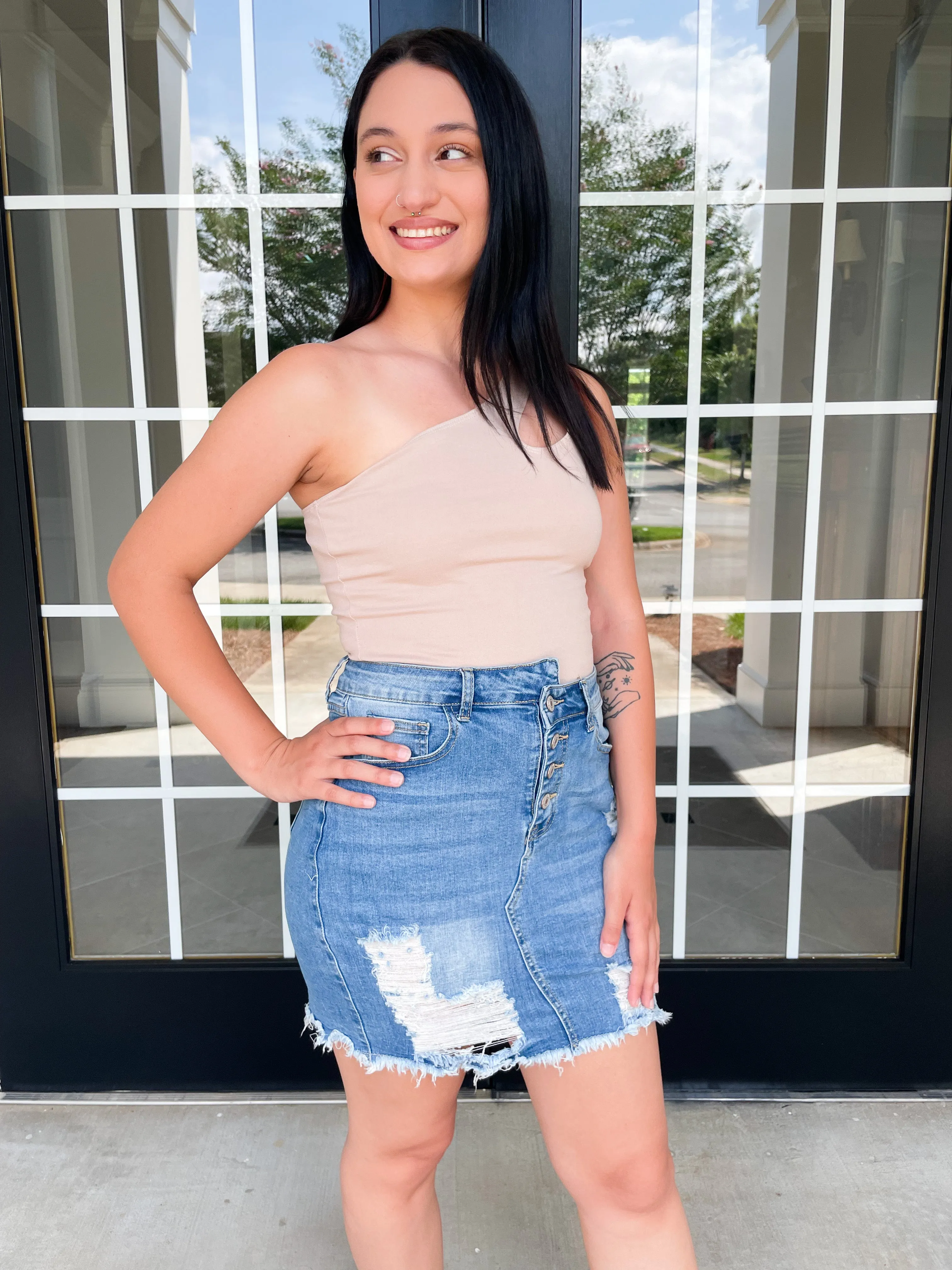 Finish Line Denim Skirt