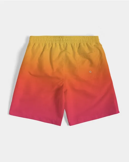Fire Men's Medium Length Swim Trunks