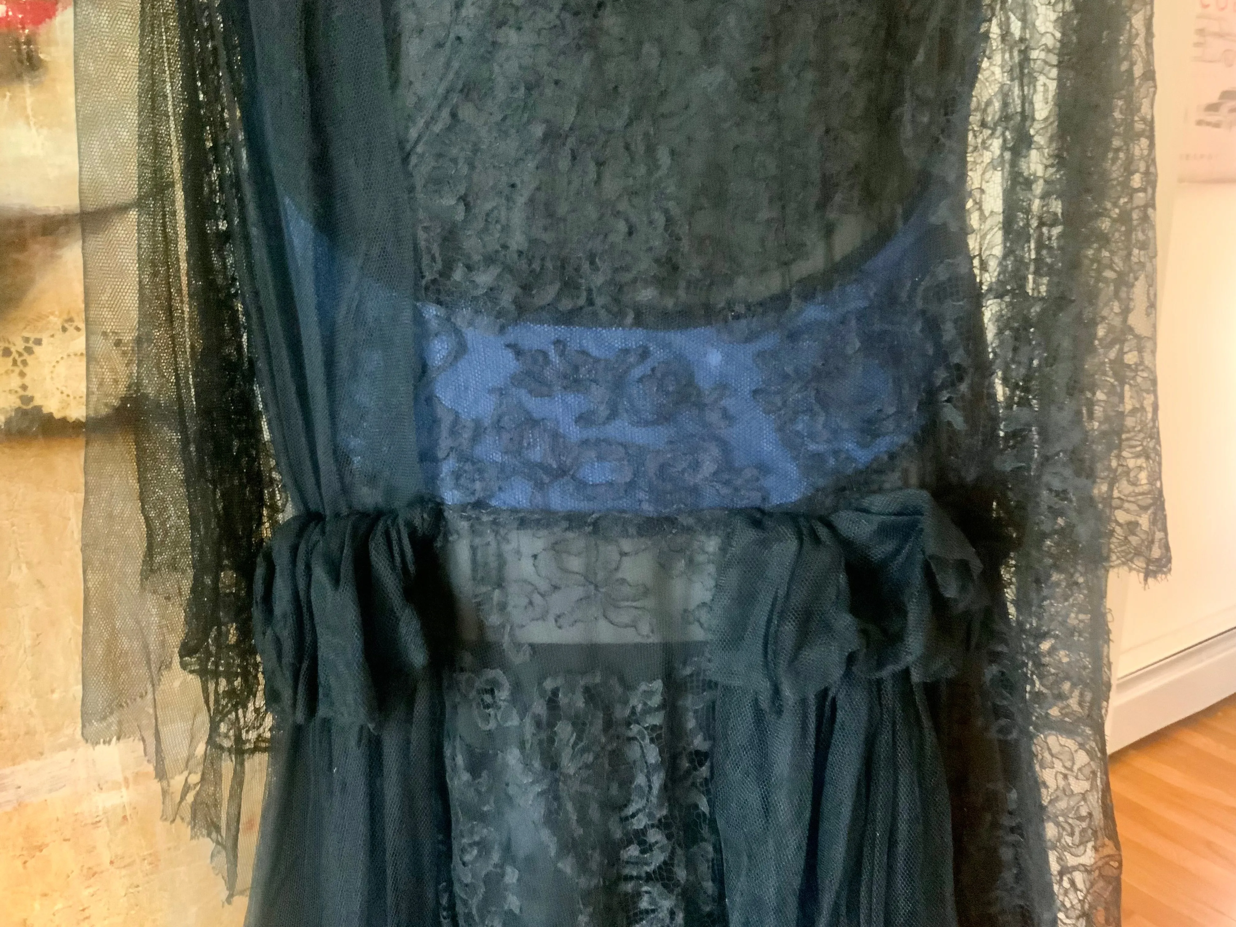 Flapper Dress Lace Tulle Satin - 20s