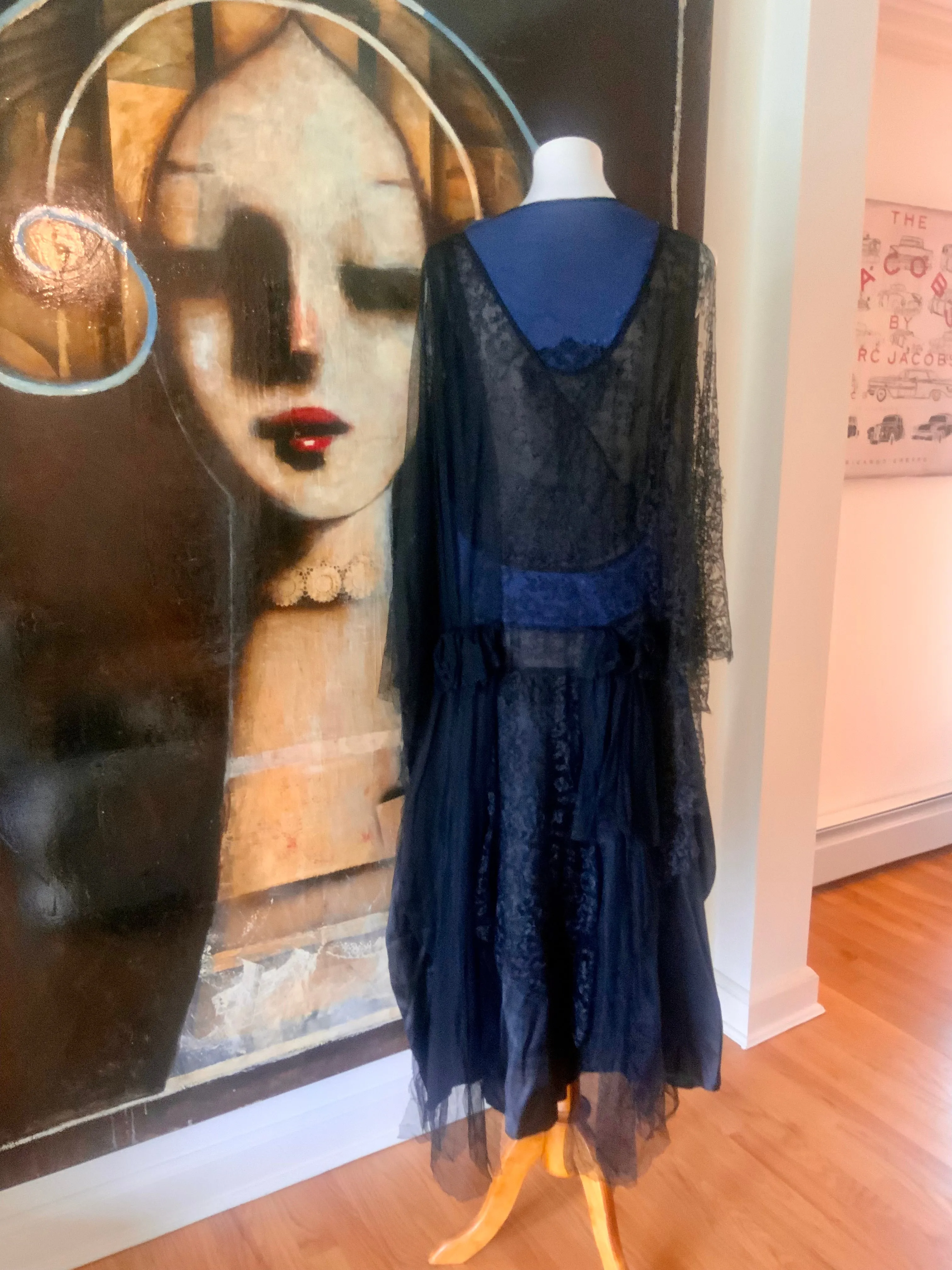 Flapper Dress Lace Tulle Satin - 20s