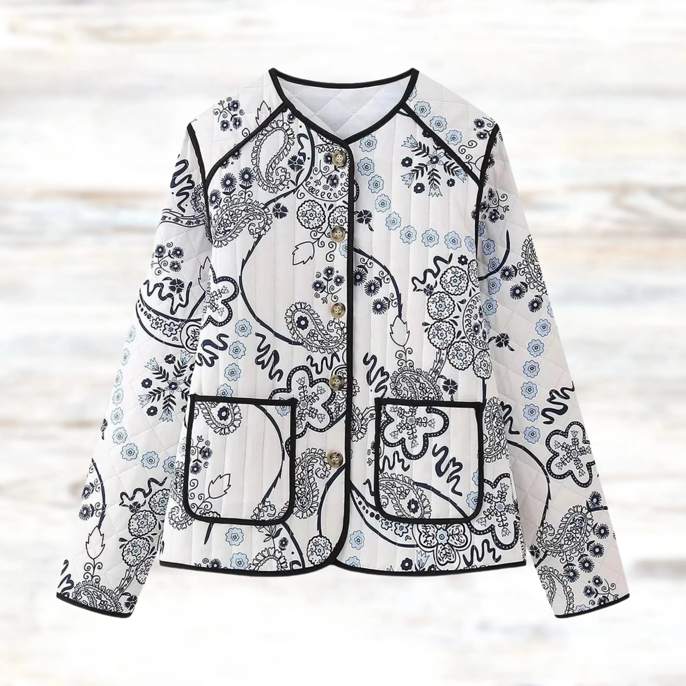 Floral Embroidered Bohemian Paisley Jacket - Women's Spring Outerwear