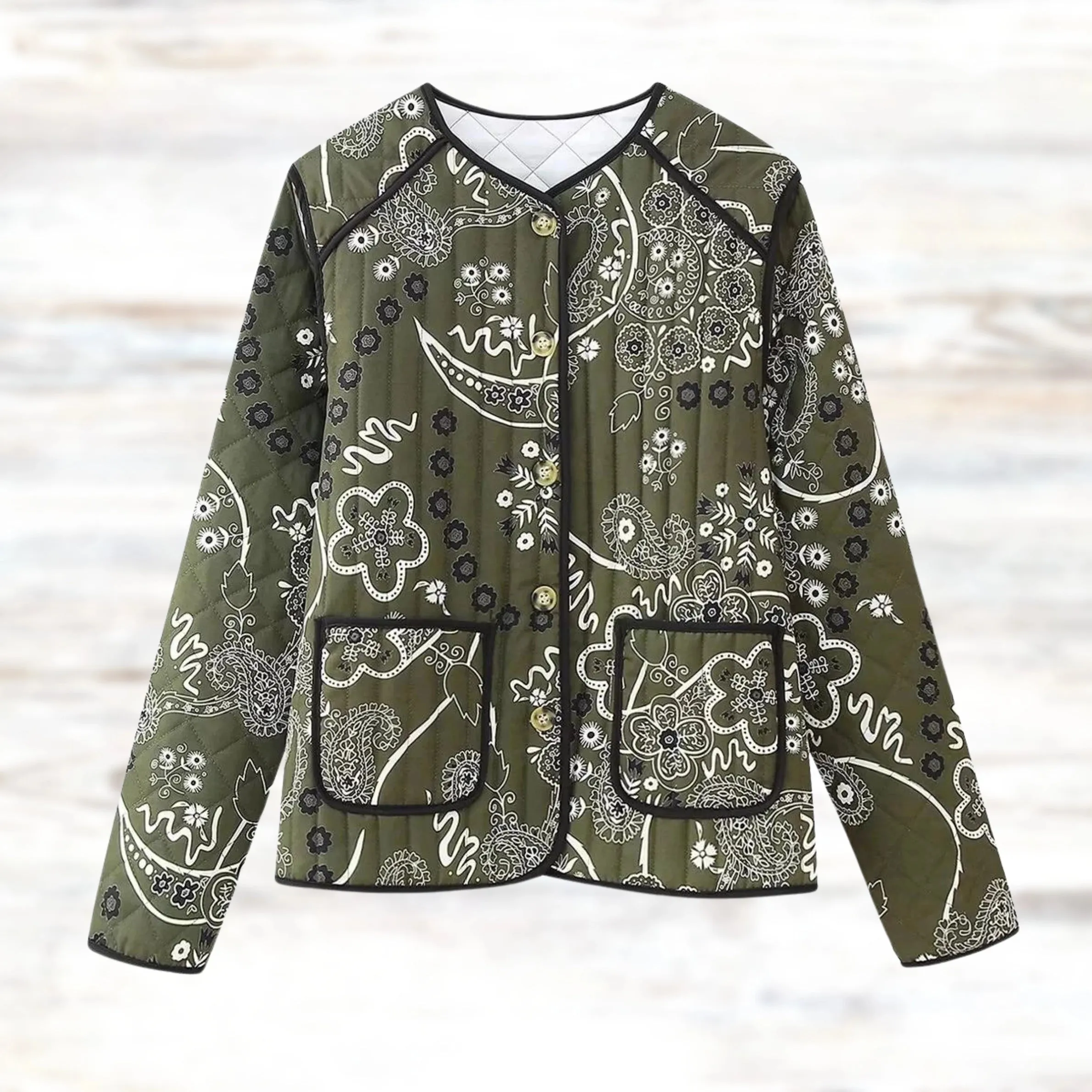 Floral Embroidered Bohemian Paisley Jacket - Women's Spring Outerwear