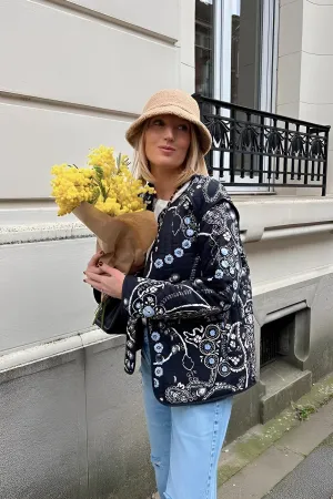 Floral Embroidered Bohemian Paisley Jacket - Women's Spring Outerwear