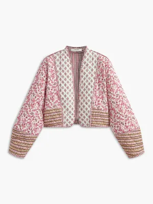 Floral Embroiled Double-Sided Winter Coat