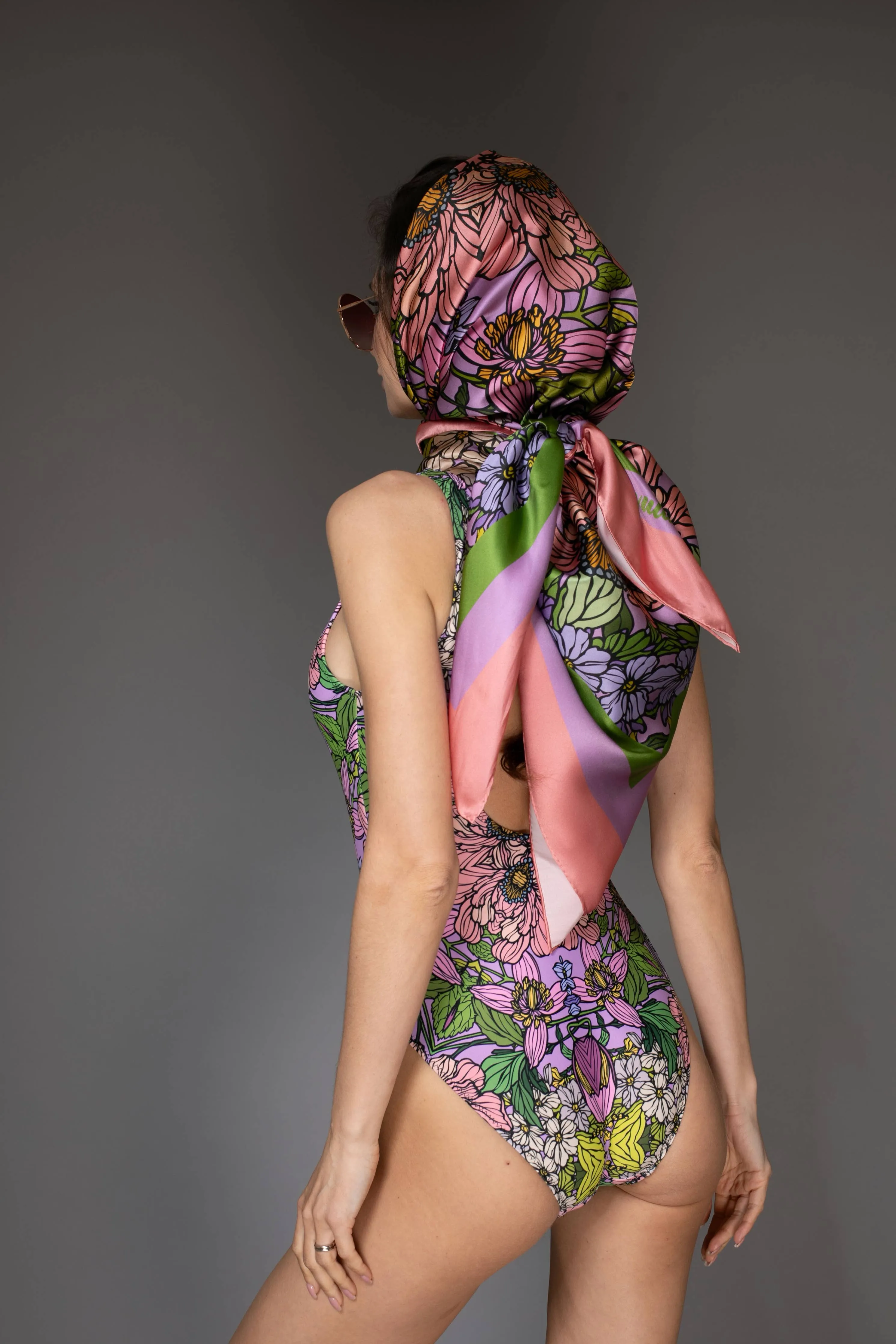 Floral Lilac Swimsuit