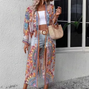 Flower Printed Kimono