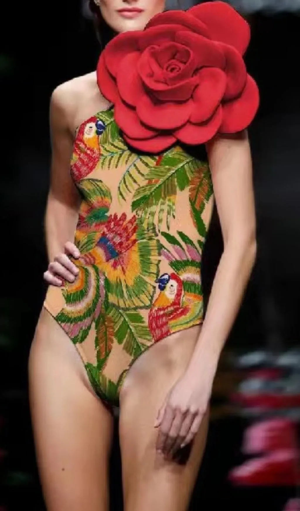 Flower Printed Swimwear Two Piece Set